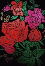 Мастер-класс роспись по бархату "Розы" 