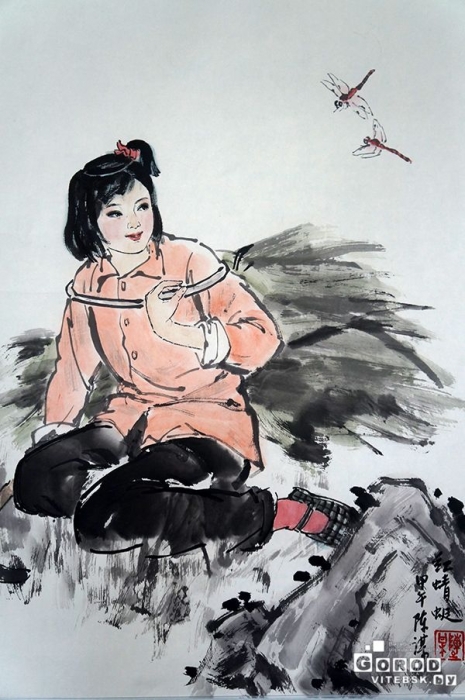 Работа с выставки китайской живописи