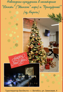 Новогодние праздники в санаториях "Юность" ("Минское" море) и "Приозёрный" (оз.Нарочь)