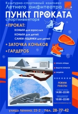 Каток, прокат коньков