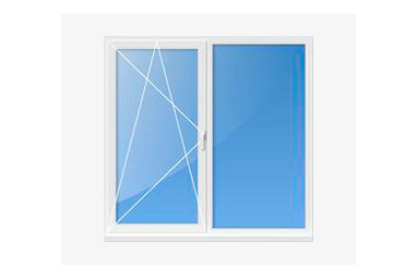 Двухстворчатое окно (с двухкамерным стеклопакетом)