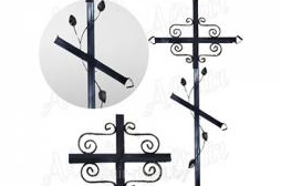 Крест на могилу металлический 3ПВ Н-200 см 