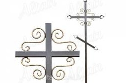 Крест на могилу металлический с патиной -3П Н-200 см