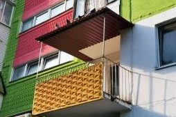 Остекление балкона + установка крыши