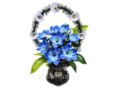 Корзина ритуальная К-3 Фиалка h-80 см