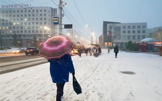 В Витебске 26 октября выпал первый снег