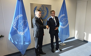 Генеральный директор госкорпорации «Росатом» Алексей Лихачев провел встречу с генеральным директором МАГАТЭ Рафаэлем Гросси