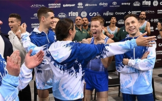 Глава НОК поздравил батутистов с четырьмя медалями чемпионата мира